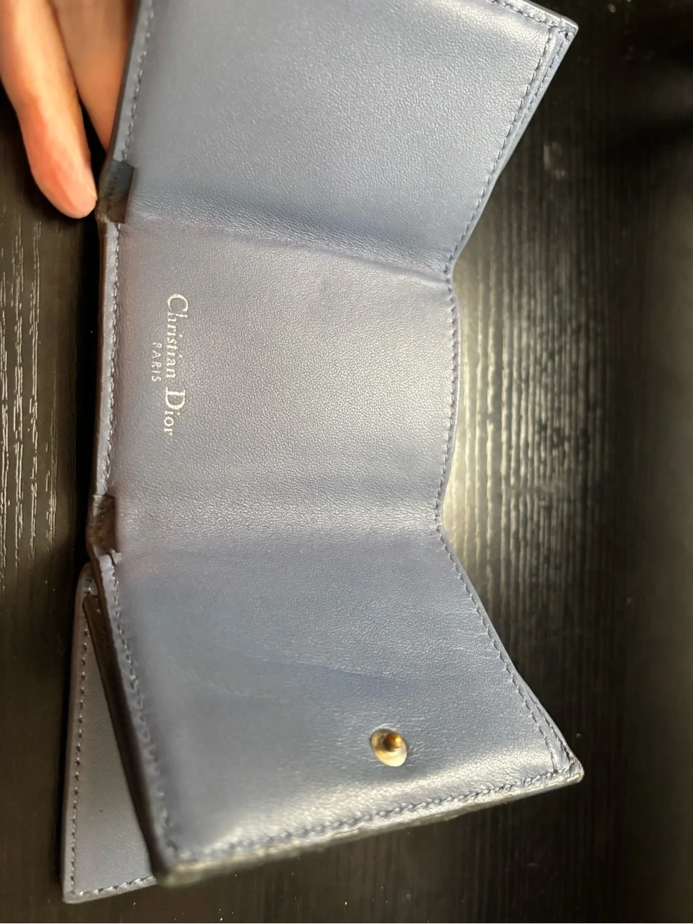 Authentic Rare Christian Dior 30 Montaigne Compact Wallet –Grained Calfskin